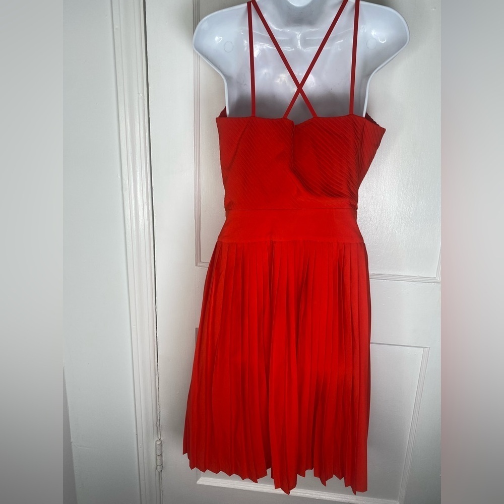 Ellen Tracy Vibrant Red Mini Dress - Picture 2 of 6